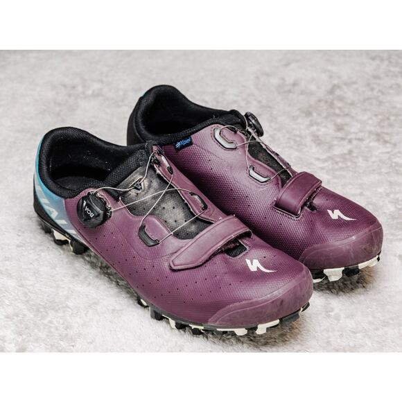 Specialized Recon 2.0 Cycling Shoes BOA Purple Blue MTB Mens Size 11.5 EU 45 - Picture 1 of 16